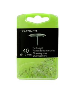 Boite de 40 punaises - Cristal translucide Exacompta 14032E