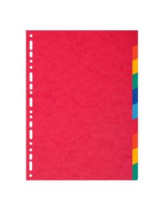 Jeu de 10 Intercalaires A4 en carte lustrée - Assortiment EXACOMPTA