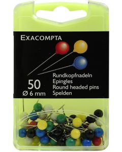 Epingles de signalisation - 6 mm - Assortiment (EXACOMPTA 14375E : Affichage) photo