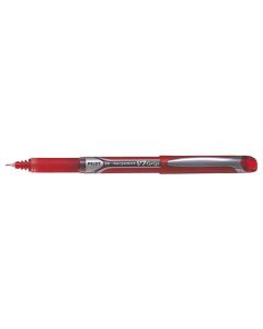 Stylo à capuchon roller à encre infalsifiable - Rouge : PILOT Hi-Tecpoint V7 Grip Visuel