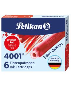 Photo Cartouches d'encre - Rouge PELIKAN 4001 TP/6