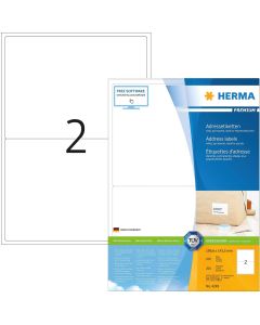 Étiquettes adhésives - 199,6 x 143,5 mm - Blanc : HERMA Premium Lot de 200 Visuel