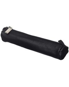 ALASSIO : Trousse ronde pour stylos en cuir - Noir 43041