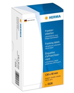 4328 HERMA : Etiquettes d'affranchissement doubles - 130 x 40 mm