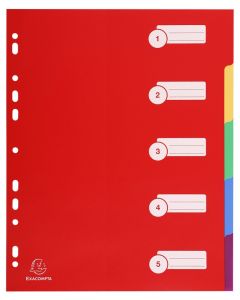 Jeu de 5 Intercalaires en PP opaque - 245 x 297 mm EXACOMPTA Photo