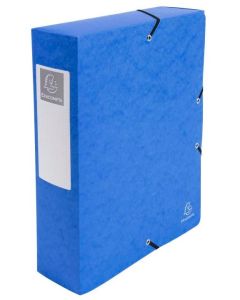 Boîte de classement Carte lustrée - Dos 80 mm - Bleu EXACOMPTA Exabox Image