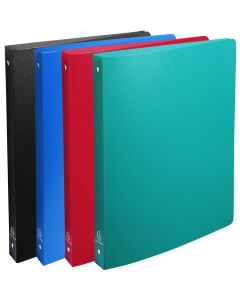 Classeur semi-rigide en PP - 4 anneaux de 20 mm - Assortiment EXACOMPTA Photo