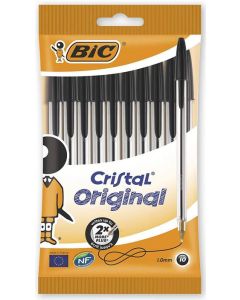 Photo BIC Stylo à bille Cristal Original Noir 830864 Sachet