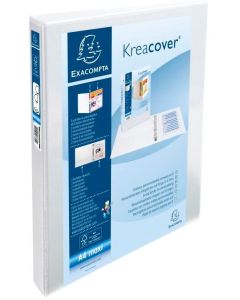 Classeur personnalisable 2 anneaux avec 2 Pochettes - Blanc -  Dos de 38 mm EXACOMPTA Image