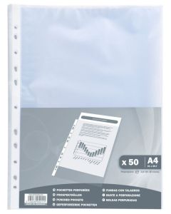 Pochettes perforées - A4 - Ouverture haut EXACOMPTA Lot de 50 Image