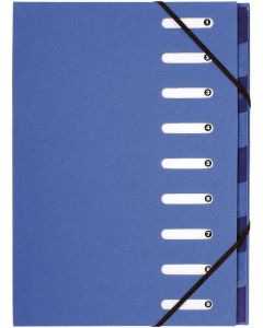 Trieur avec élastiques - 9 compartiments - Bleu : EXACOMPTA Forever photo