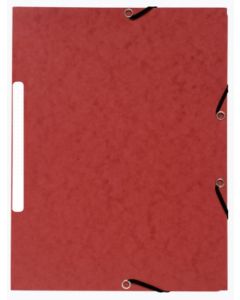 Chemise à élastiques - 3 rabats - Rouge Marbré : EXACOMPTA image