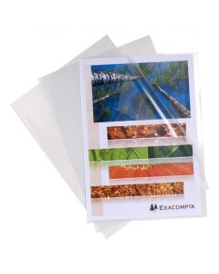 5610E EXACOMPTA  : Pochettes à coins A4 - PP12 Cristal transparent (Classement)
