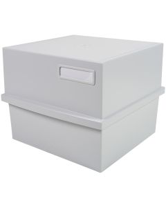 Boite pour 600 Fiches A5 avec Couvercle - Gris : EXACOMPTA photo