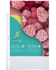 Pochettes perforées - Qualité supérieure grainée - A4  - Cristal : EXACOMPTA Lot de 100 image