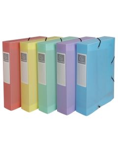 Boîte de classement - Dos 60 mm - Assortiment : EXACOMPTA Chromaline Pastel image