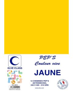 Chemise pour dossier A4 - Jaune ELVE Pep's Lot de 12