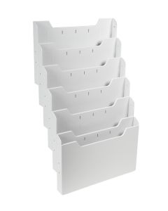 EXACOMPTA : Présentoir brochures mural - 6 compartiments A4 horizontal 63240D