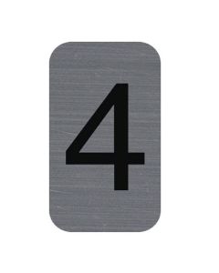 Plaque verticale adhésive de signalisation - Chiffre 4 : EXACOMPTA image