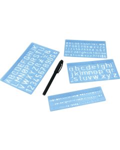 WEDO : Lot de 4  trace-lettres - 5, 10 et 20 mm 70 12