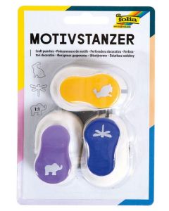 Perforateurs Lapin, Libellule et Elephant FOLIA Lot de 3 - image