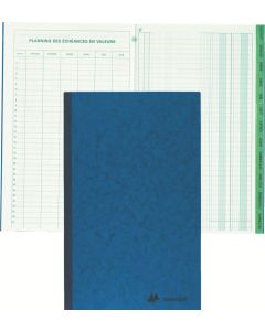 EXACOMPTA 7660E : Echéancier mensuel - 320 x 195 mm Ouvert