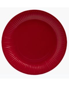 Assiette jetable en carton - Rouge - 230 mm PRO NAPPE Lot de 20