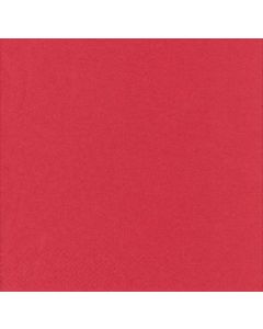 Serviettes de table Cocktail - 240 x 240 mm - Rouge : PAP STAR Lot de 250 image