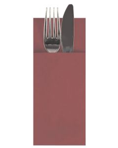 Pochette serviette à couverts - Bordeaux - Airlaid PAP STAR 