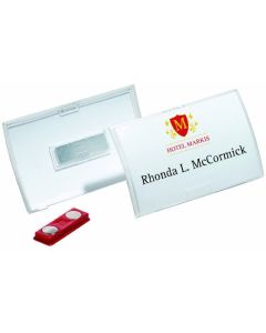 DURABLE : Lot de 10 badges à aimant - 54 x 90 mm - Magnétique