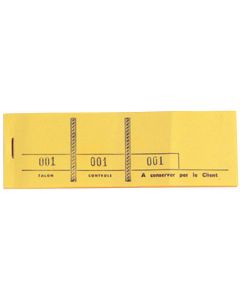 Passe-partout Jaune Carnet de tickets Coupon modèle
