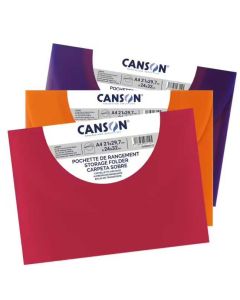Pochette à Dessin A4 en plastique - 270 x 350 mm - Assortiment CANSON