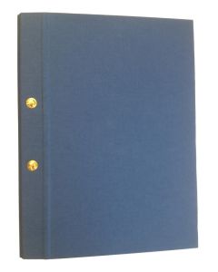 D91 ELVE : Lot de 15 reliures d'archives de notaires - Bleu Classeur à vis en laiton