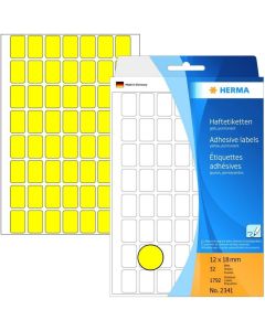 HERMA 2341 : Lot de 1792 étiquettes - 12,0 x 18,0 mm - Jaune
