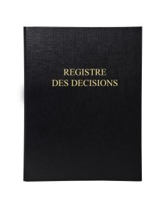 EURL Registre des Décisions de l'associé unique modèle