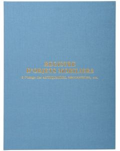 Livre de police Registre d'objets mobiliers Antiquité et brocante 4440E EXACOMPTA