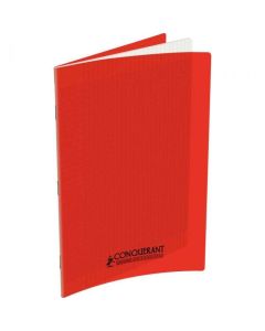 Photo Cahier Séyès / Grands carreaux Rouge - Polypro - 96 pages - 210 x 297 mm CONQUERANT :