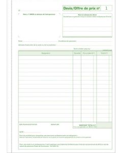 13148E Auto-entrepreneur : Devis - Carnet autocopiant Dupli - 210 x 297 mm