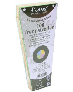Intercalaires trapézoïdales - 240 x 105 mm - Assortiment : EXACOMPTA Forever Lot de 100 emballage
