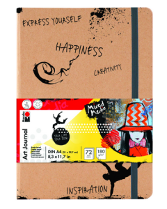 Photo MARABU : Carnet à croquis Art Journal - A4 Blanc 1612000000101