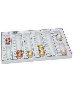 Photo Planche de Comptage EURO 8 colonnes à pièces (Trieur à monnaie) 161658000 WEDO