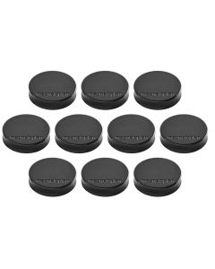Photo Lot de 10 Aimants ronds Ergo - 30 mm - Noir : MAGNETOPLAN 1664012