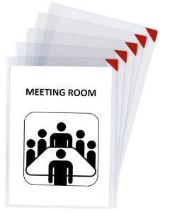 Photo Cadre d'affichage magnétique - A4 - Rouge TARIFOLD Kang Easy clic Lot de 5