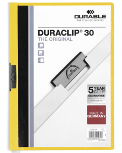 Photo Chemise de présentation A4 à clip - Jaune (DURABLE 2200-04)