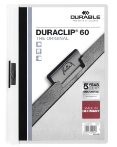 Photo Chemise de présentation A4 à clip - Blanc (DURABLE 2209-02)
