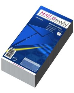 Photo Enveloppes autocollantes sans fenêtre - 110 x 220 mm - 72 g : MAIL MEDIA Paquet de 100 (22541/0)