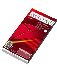 Photo Enveloppes autocollantes sans fenêtre - 110 x 220 mm : MAIL MEDIA Lot de 25 (228250)