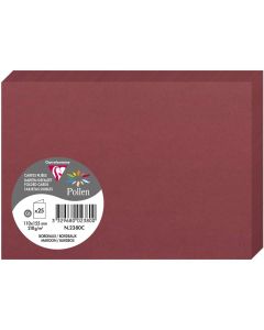 Photo Cartes double en papier - 110 x 155 mm C6 - Bordeaux - CLAIREFONTAINE Pollen