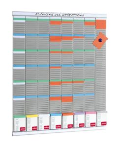 Photo Tableau mural pour fiches en T - 8 colonnes : NOBO 2910800