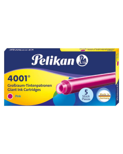 Photo Boite de 5 grandes cartouches d'encre - Rose : PELIKAN 4001 GTP/5